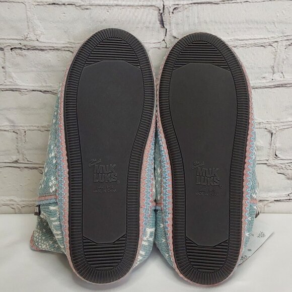 'MUK-LUKS' FUZZY SLIP-ON 'SNOW~BUNNY' SLIPPERS - Picture 14 of 16